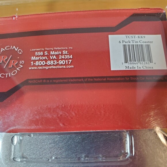 Nascar Tin Beverage Coasters #9 Kasey Kahne 6 Coasters In Tin - Picture 3 of 4